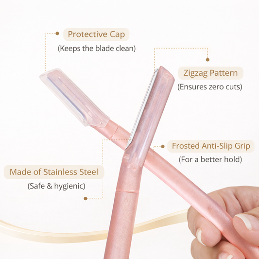 Gleora Face & Eyebrow Razor for Women – Pack of 3