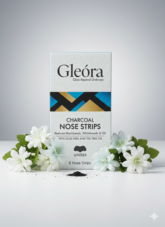 Gleora Deep-Cleansing Nose Strips – Blackhead Removal & Pore Purifying Strips (Pack of 6)