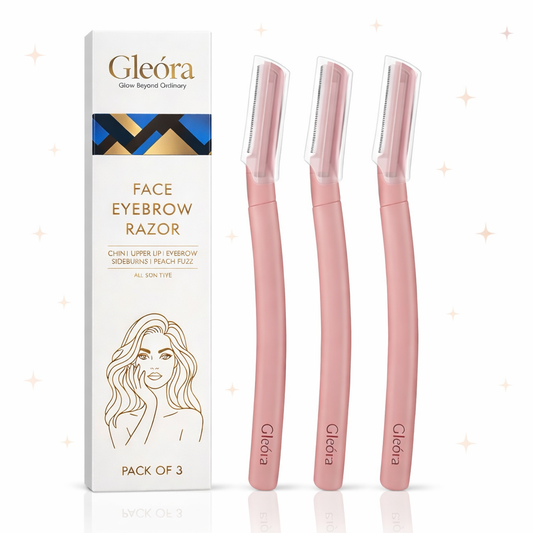Gleora Face & Eyebrow Razor for Women – Pack of 3