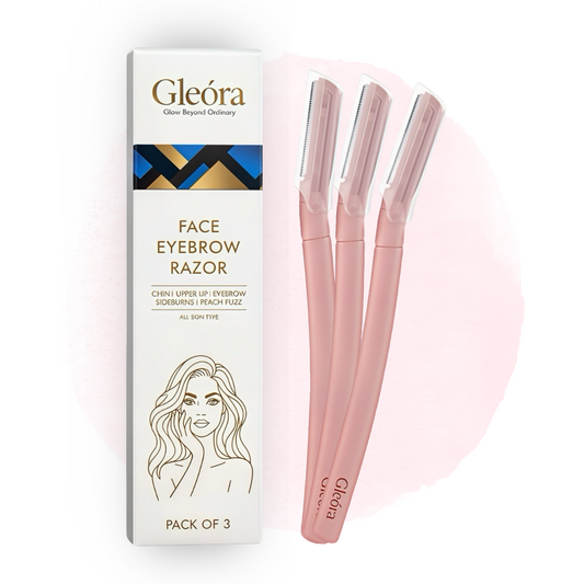 Gleora Face & Eyebrow Razor for Women – Pack of 3