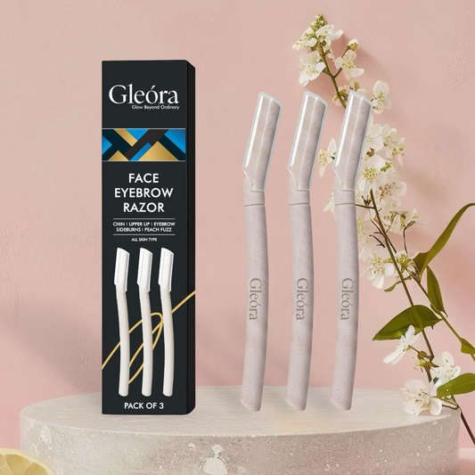 Gleora Face & Eyebrow Razor for Women - (Pack of 3)