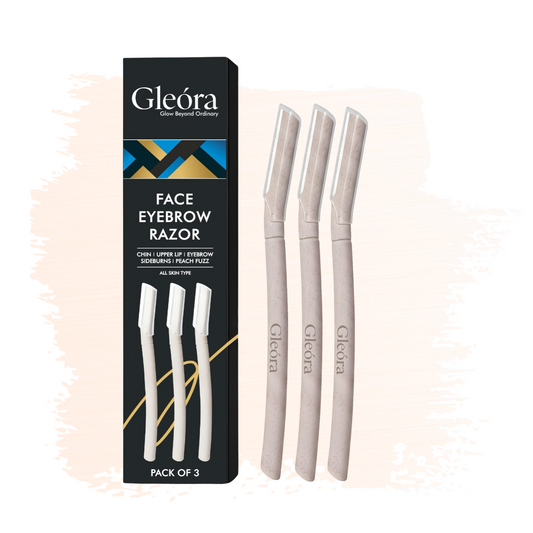 Gleora Face & Eyebrow Razor for Women - (Pack of 3)