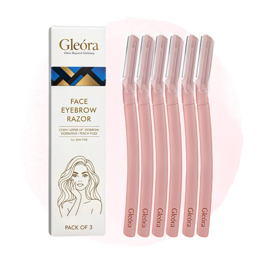 Gleora Face & Eyebrow Razor for Women – Pack of 6