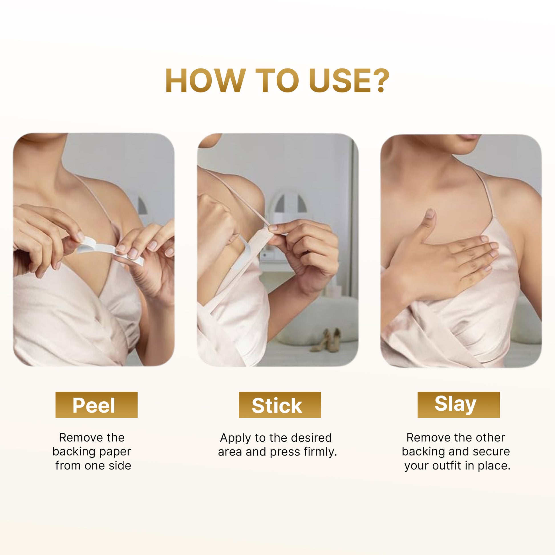 use of double sided fashion tape