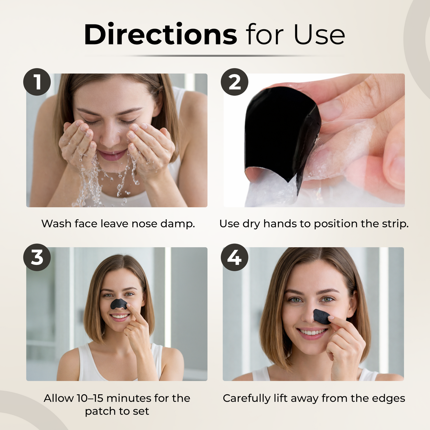 how to use nose strips
how to use gleora charcoal nose strips
how to use blackheads remover