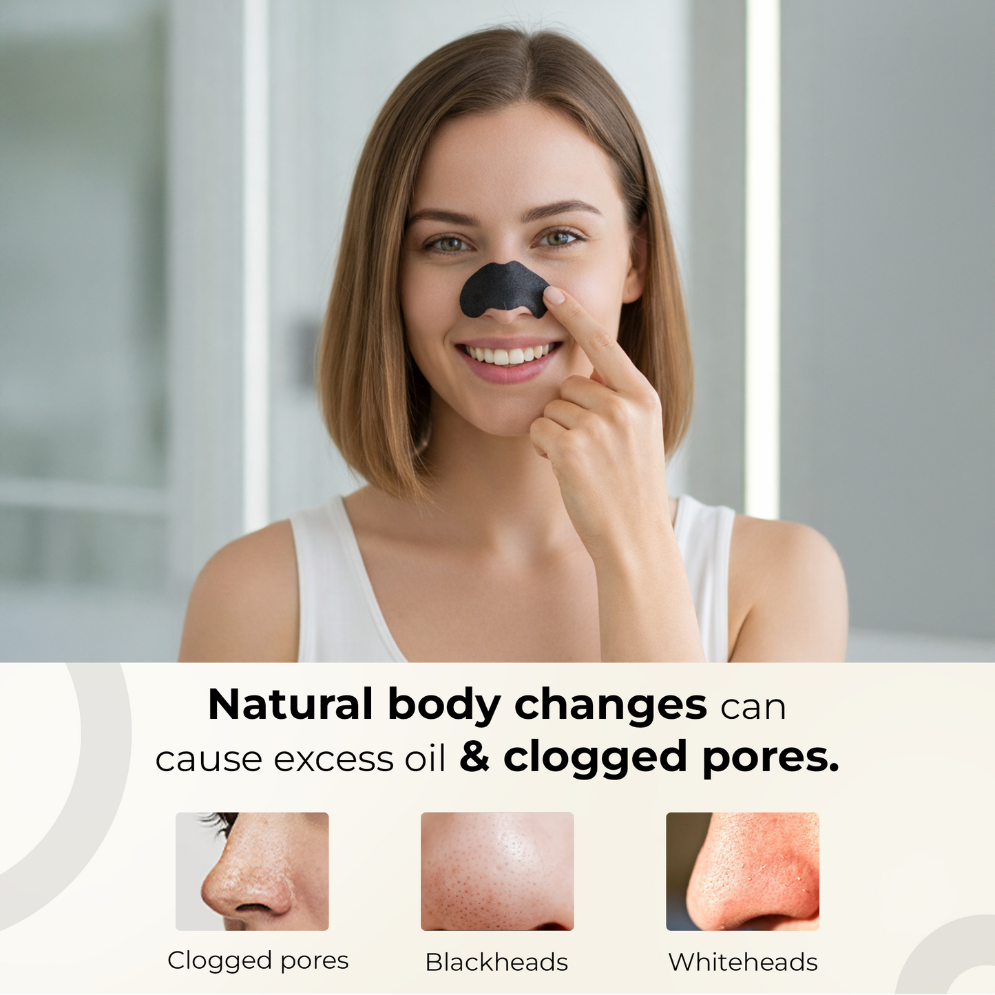 gleora nose strips helps to remove blackheads, whiteheads and clogged pores